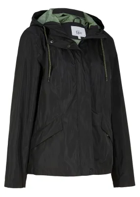 Chaqueta funcional ligera, impermeable Negro