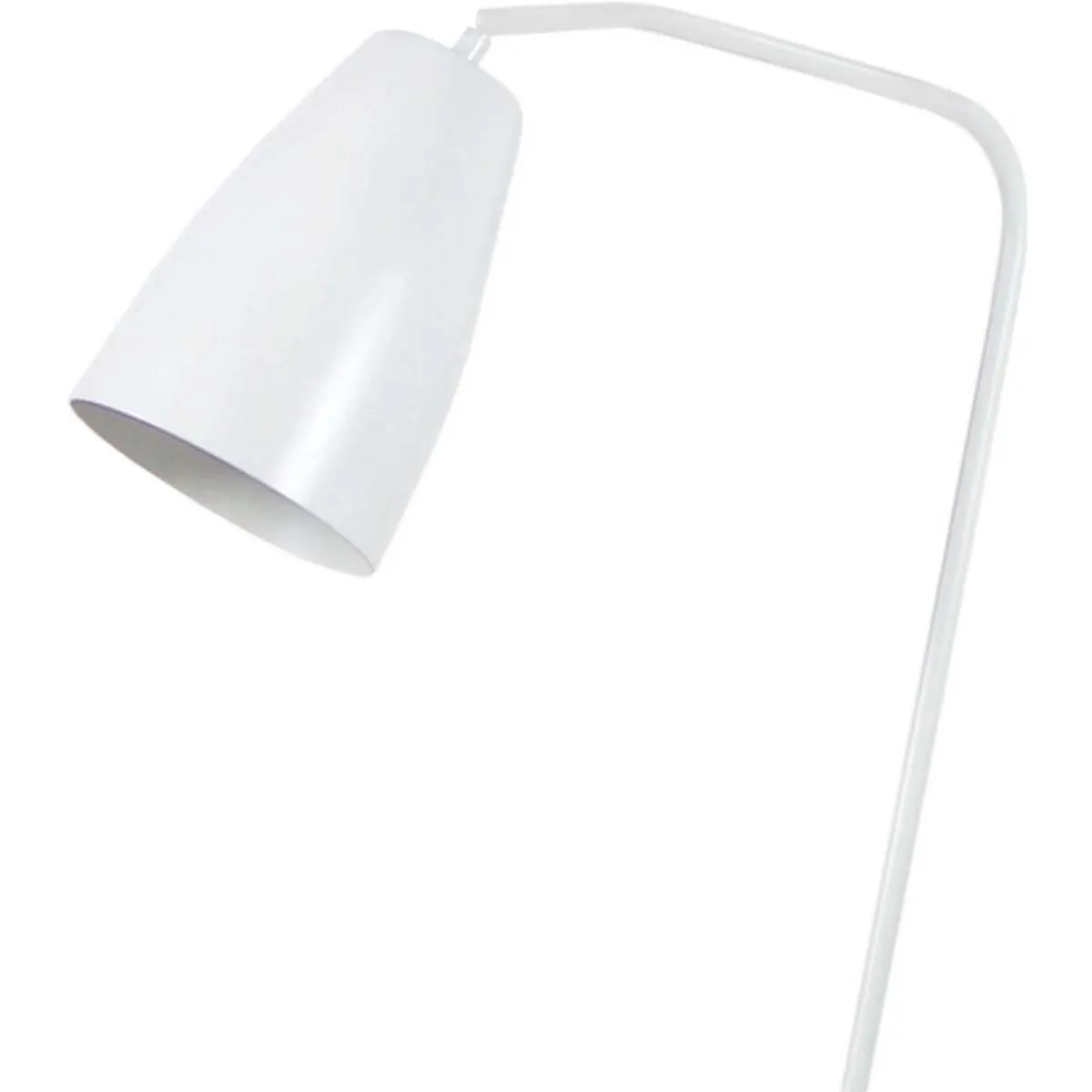 Lámpara de pie redondo metal blanco marfil