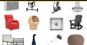 Paquete de muebles y accesorios para el hogar de bricolaje - 473 piezas no probadas