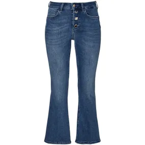 Vaqueros bootcut tobilleros con botones