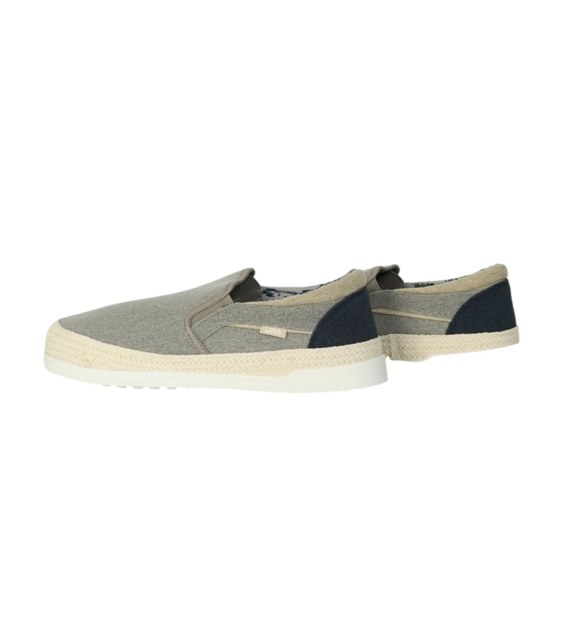 Zapatillas combinadas con yute taupe